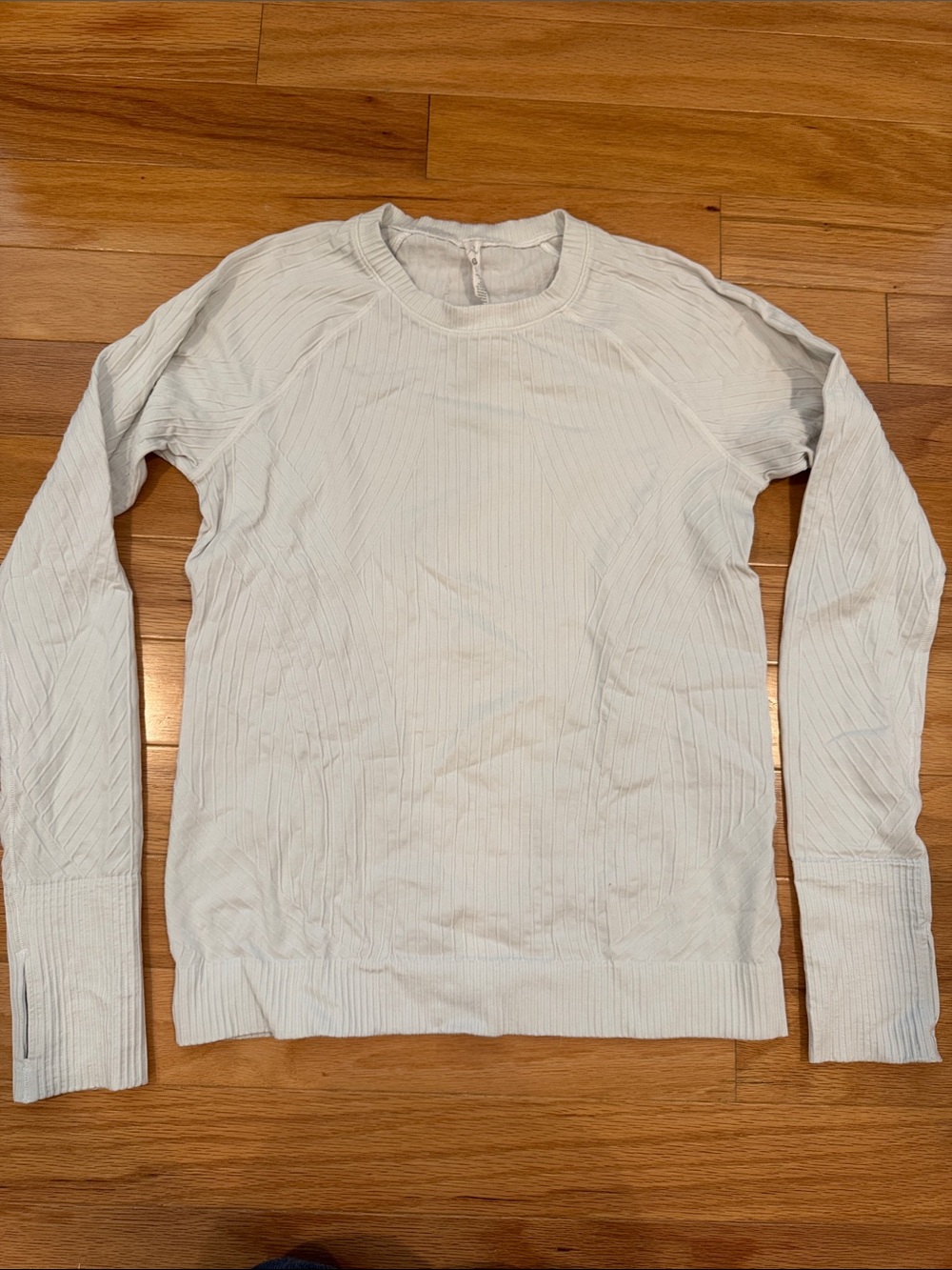 Lululemon Women’s White Long Sleeve Ribbed Top Size 10